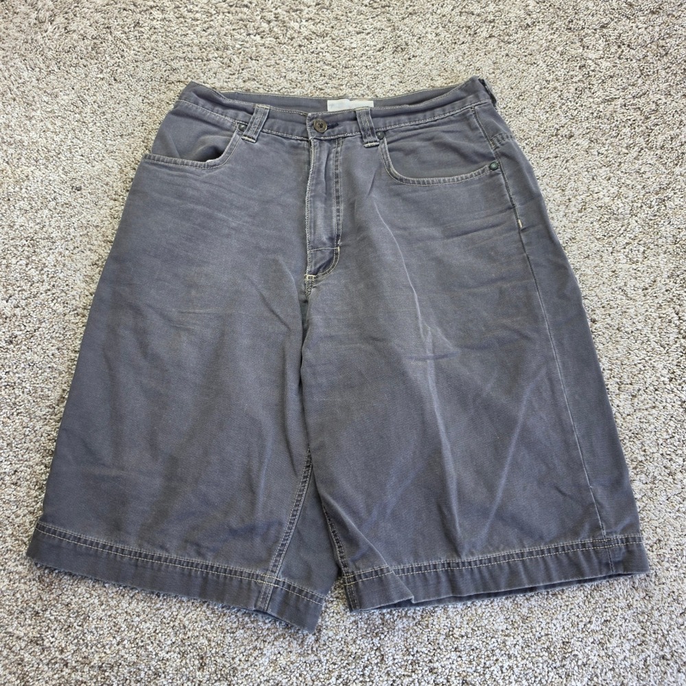 VINTAGE Old Navy Canvas Shorts Mens 28 Gray Cotton Workwear Skater Gorpcore Y2K